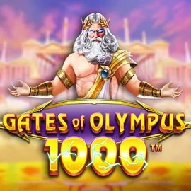 Gates of Olympus 1000 online game logo by Pragmatic Play on betnation-casino.net